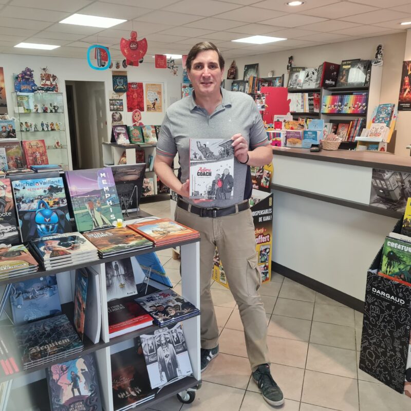 Emmanuel Larrieu, gérant de la librairie Ex Libris à Caudéran.